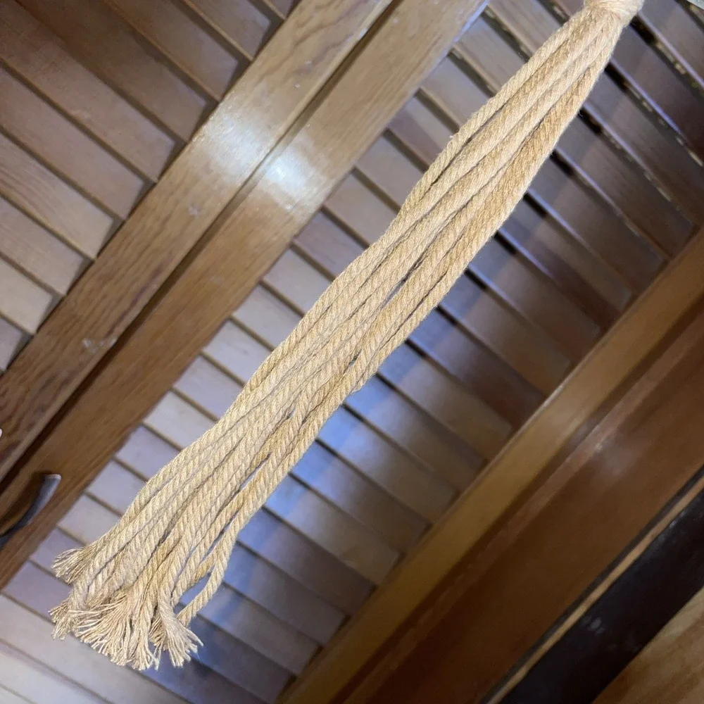 Brown Macrame Plant Hanger Tied Rope‎ Simple